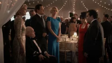 ABS Rosette Dress worn by Emily Nash Gilchrist (Jenna Elfman) as seen in 1600 Penn (S01E03)