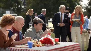 J Crew Cafe Capri in Winter White Wool worn by Emily Nash Gilchrist (Jenna Elfman) as seen in 1600 Penn (S01E04)