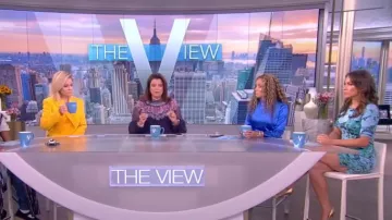 Stella McCartney Metallic Floral Jacquard Minidress worn by Alyssa Farah as seen in The View on  September 26,2022