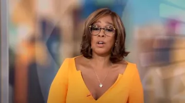 Karen Millen Forever Bar Belt Dress worn by Gayle King as seen in CBS Mornings on September 27,2022