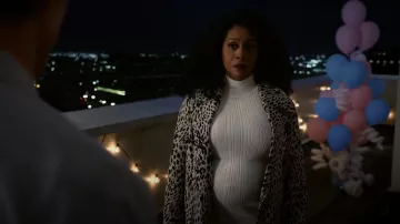 Herve Leger Ribbed-Knit Turtleneck Midi Dress worn by Lola Carmichael (Simone Missick) as seen in All Rise (S02E02)