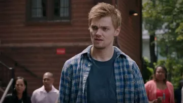 Camisa de botones de franela tejida a cuadros Croft & Barrow® Slim-Fit y Regular-Fit para hombres usada por Levi Meaden como se ve en The Resident (S06E02)