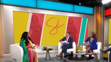 Christopher John Rogers Striped Fringe-Trim Column Dress worn by Sherri Shepherd as seen in CBS Mornings on Sepetember 28,2022