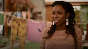 Anthropologie Barcelona Drop Earrings worn by Denise (Sasheer Zamata) as seen in Home Economics (S03E02)