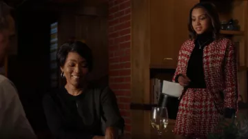 Mini-jupe En tweed Cruella de Rag & Bone Disney portée par May Grant (Corinne Massiah) vue dans le 9-1-1 (S05E09)
