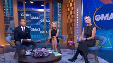 Guess Zoe High Neck Sweater Dress usado por Amy Robach como se ve en Good Morning America el 29 de septiembre de 2022