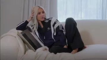 Balenciaga Nylon Tracksuit Jacket worn by Kim Kardashian as seen in The Kardashians (S02E01)