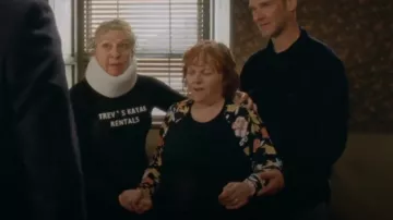 Roxy Beach Clas­sics Long Sleeve Vest worn by Joan Norton (Stephanie Cole) as seen in Doc Martin (S10E04)