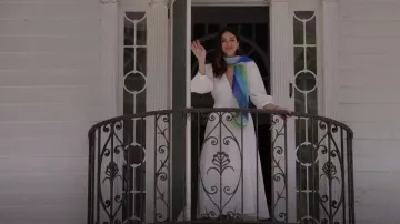 Reiss Christie Puff-Sleeve Midi-Dress worn by Vida (Lorenza Izzo) as seen in Panhandle (S01E01)