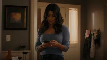 ZADIG&VOLTAIRE Mila Round-Neck Wool and Cashmere-Blend Cardigan worn by Naima Perry (Parisa Fakhri) as seen in SEAL Team (S06E03)