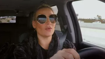 Gucci Green Gradient Sunglasses worn by Natalya as seen in Total Divas (S09E03)