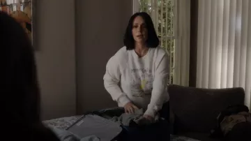 Re/Done Whiskey Sweatshirt worn by Maddie Kendall (Jennifer Love Hewitt) as seen in 9-1-1 (S05E12)