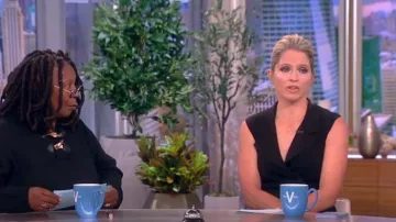 Reiss Milena Sleeveless Knit Tuxedo Dress worn by Sara Haines as seen in The View on October 3,2022