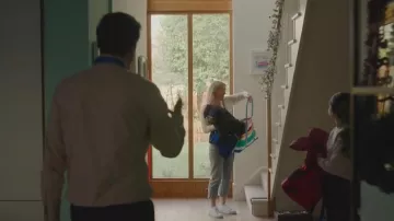 Boden Olivia Striped Tote Bag worn by Grace Williams (Anne-Marie Duff) as seen in Bad Sisters (S01E01)