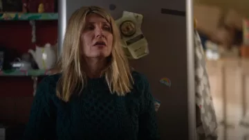 Aran Heavy­weight Meri­no Wool Aran Sweater worn by Eva Garvey (Sharon Horgan) as seen in Bad Sisters (S01E02)