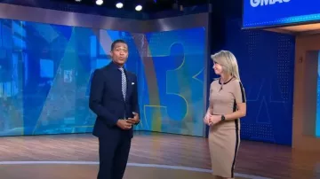 Reiss Rosie Sweater Dress worn by Amy Robach as seen in Good Morning America on  October 5, 2022