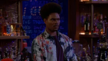 Just Cavalli Denim Tie Dye Shirt worn by Carter (Julian Gant) as seen in Call Me Kat (S03E02)
