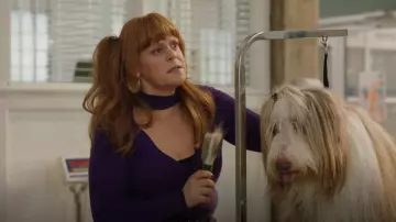 Zara Cut Out Wrap Top worn by Nikki (Nikki Duval) as seen in Strays (S02E04)