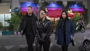 Prada 63 Sunglasses worn by Kim Kardashian as seen in The Kardashians (S02E03)