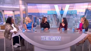 Stella McCartney Sleeveless Satin Top worn by Sara Haines as seen in The View on October 6, 2022