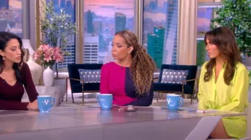 Gauge81 Naha Long Sleeve Silk Shirtdress worn by Alyssa Farah as seen in The View on October 6, 2022