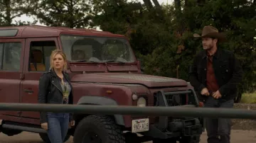 IRO Leather Biker Jacket worn by Jenny Hoyt (Katheryn Winnick) as seen in Big Sky (S03E03)