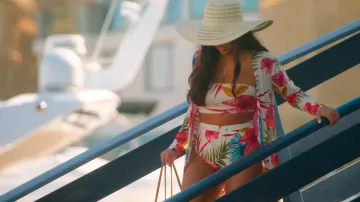Fashion Nova Vixen On Vacation 3 Piece Sunsuit Set worn by Kayla Cardona as seen in Selling The OC (S01E08)