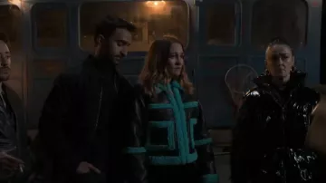 Glamorous Cropped Aviator Coat worn by Sugar (Joanna Higson) as seen in Brassic (S04E08)