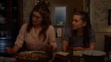 Abercrombie & Fitch Bib Puff Sleeve Smocked Top worn by Missy Cooper(Raegan Revord) as seen in Young Sheldon (S06E02)