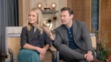 Acne Studios Tyrah Pants worn by Kelly Ripa as seen in LIVE with Kelly and Ryan on October 10, 2022
