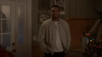 AllSaints Bassett Bomber Jacket In Gray worn by Jordan Baker (Michael Evans Behling) as seen in All American (S05E01)