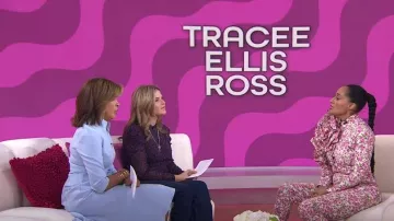 Black Halo Kensington Fit & Flare Dress in Maliblue worn by Hoda Kotb as seen in Today  with Hoda & Jenna on October 11, 2022