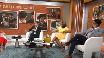 Robe Midi Bicolore Fendi portée par Gayle King vue dans CBS Mornings le 12 octobre 2022