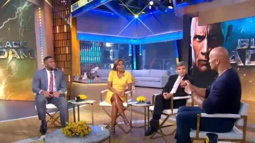 St. John Collection Caris Dress worn by Robin Roberts as seen in Good Morning America on October 12, 2022