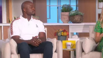 Yema Khalif Polo Shirt worn by Akbar Gbaja-Biamila as seen in The Talk on  October 12, 2022