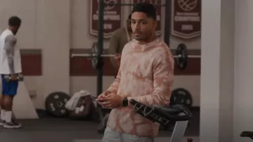 Theory Masten Tie Dye Sweater worn by Jordan Baker (Michael Evans Behling) as seen in All American: Homecoming (S02E01)