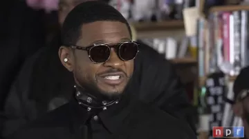 Celine sunglasses worn by Usher at NPR Music Tiny Desk Concerts 