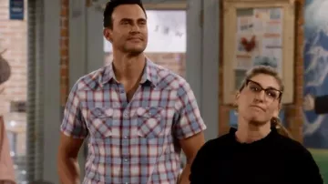 Flag & Anthem PLaid Shirt worn by Max (Cheyenne Jackson) as seen in Call Me Kat (S03E03)