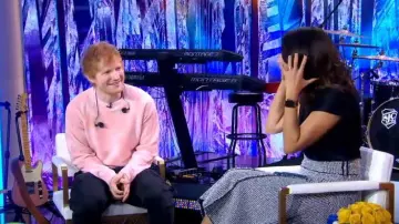 Tom Ford Tie-Dye Crewneck Sweatshirt worn by Ed Sheeran as seen in Good Morning America on October 14, 2022