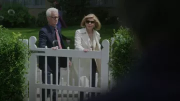 Theory Oaklane Trench Coat worn by Diane Lockhart (Christine Baranski) as seen in The Good Fight (S06E06)