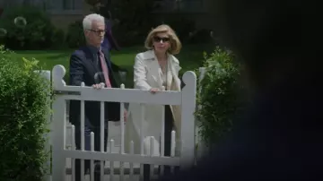 Theory Oaklane Trench Coat worn by Diane Lockhart (Christine Baranski) as seen in The Good Fight (S06E06)