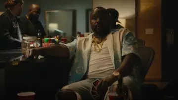 Louis Vuitton Blue Ombre Shirt worn by Alfred 'Paper Boi' Miles (Brian Tyree Henry) as seen in Atlanta