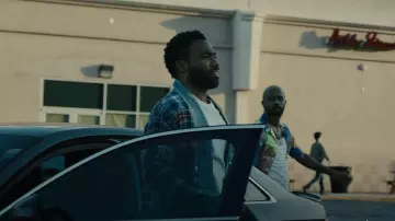Greg Lauren GL1 Strap­work Den­im-Trim Cardi­gan worn by Earnest 'Earn' Marks (Donald Glover) as seen in Atlanta (S04E06)