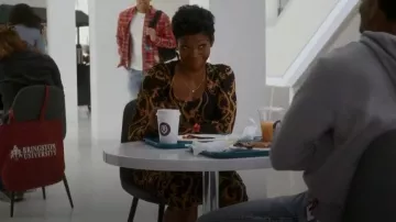 Ganni Baroque Print Midi Dress worn by Celine (Crystal Lee Brown) as seen in All American: Homecoming (S01E10)