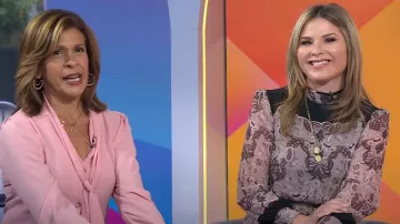 Saloni Isa Scallop Dress worn by Jenna Bush Hager as seen in Today on  October 17, 2022