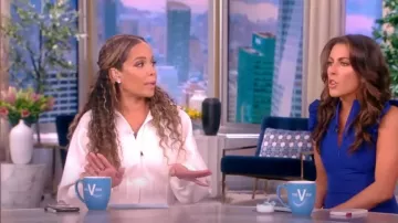 Brandon Maxwell Zip Front Bonded Jersey Sheath Vestido usado por Sunny Hostin como se ve en The View el 17 de octubre de 2022