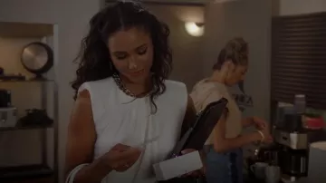Stella McCartney Falabella Chain Embellished Blouse worn by Layla Keating (Greta Onieogou) as seen in All American (S05E02)
