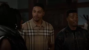 Burberry Check Print Polo Shirt porté par Jordan Baker (Michael Evans Behling) vu dans All American (S05E02)
