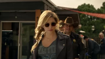 Led Zeppelin USA Tour 1977 t-shirt worn by Jenny Hoyt (Katheryn Winnick) in Big Sky (S03E04)
