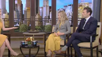 Celine Lavalliere Dress with Polka Dot worn by Kelly Ripa as seen in LIVE with Kelly and Ryan on October 18, 2022